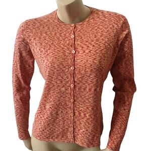 Silk Blend Lightweight Button Front Cardigan By Tina Hagen Size Large